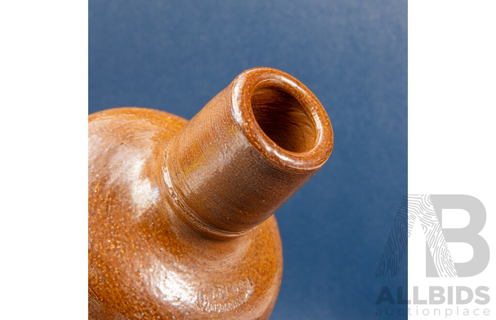 Antique Portuguese Stoneware Ink Bottle