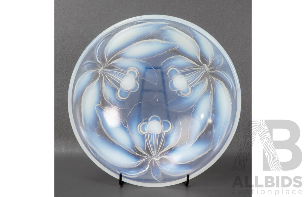 Antique French Art Deco G Vallon Opalescent Glass Bowl