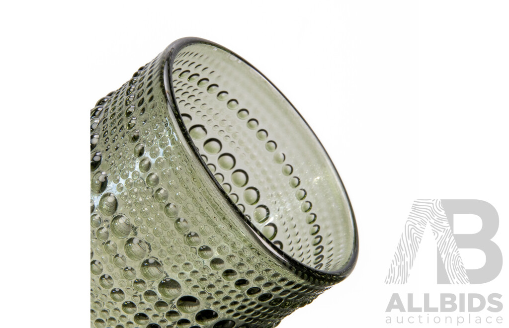 Set of Six Fortessa Jupiter Beaded Hobnail Highball Glasses