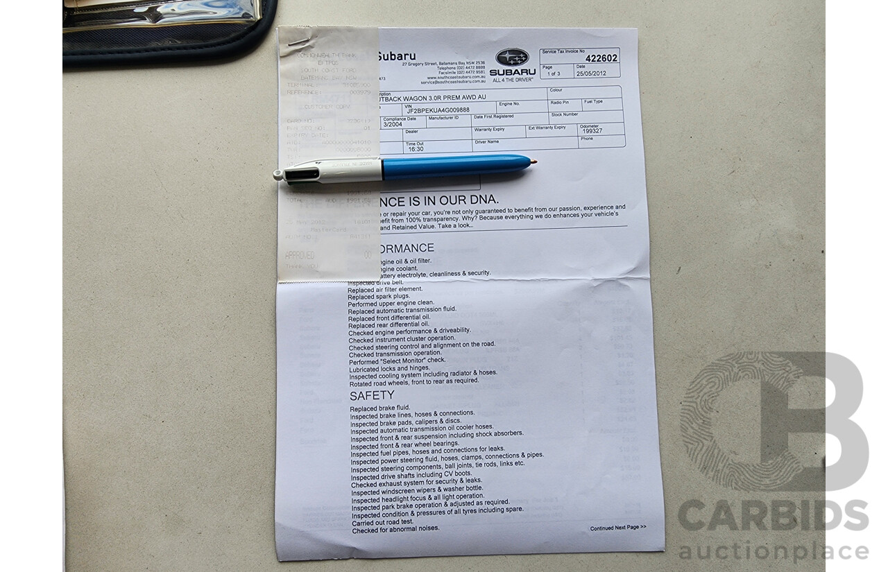 3/2004 Subaru Outback 3.0R Premium MY04 4d Wagon Silver 3.0L