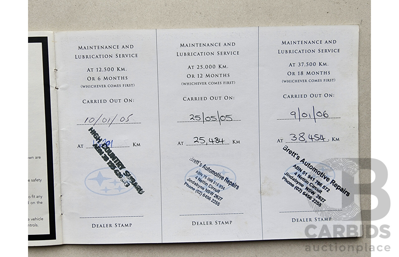 3/2004 Subaru Outback 3.0R Premium MY04 4d Wagon Silver 3.0L