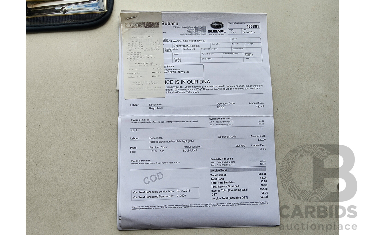 3/2004 Subaru Outback 3.0R Premium MY04 4d Wagon Silver 3.0L