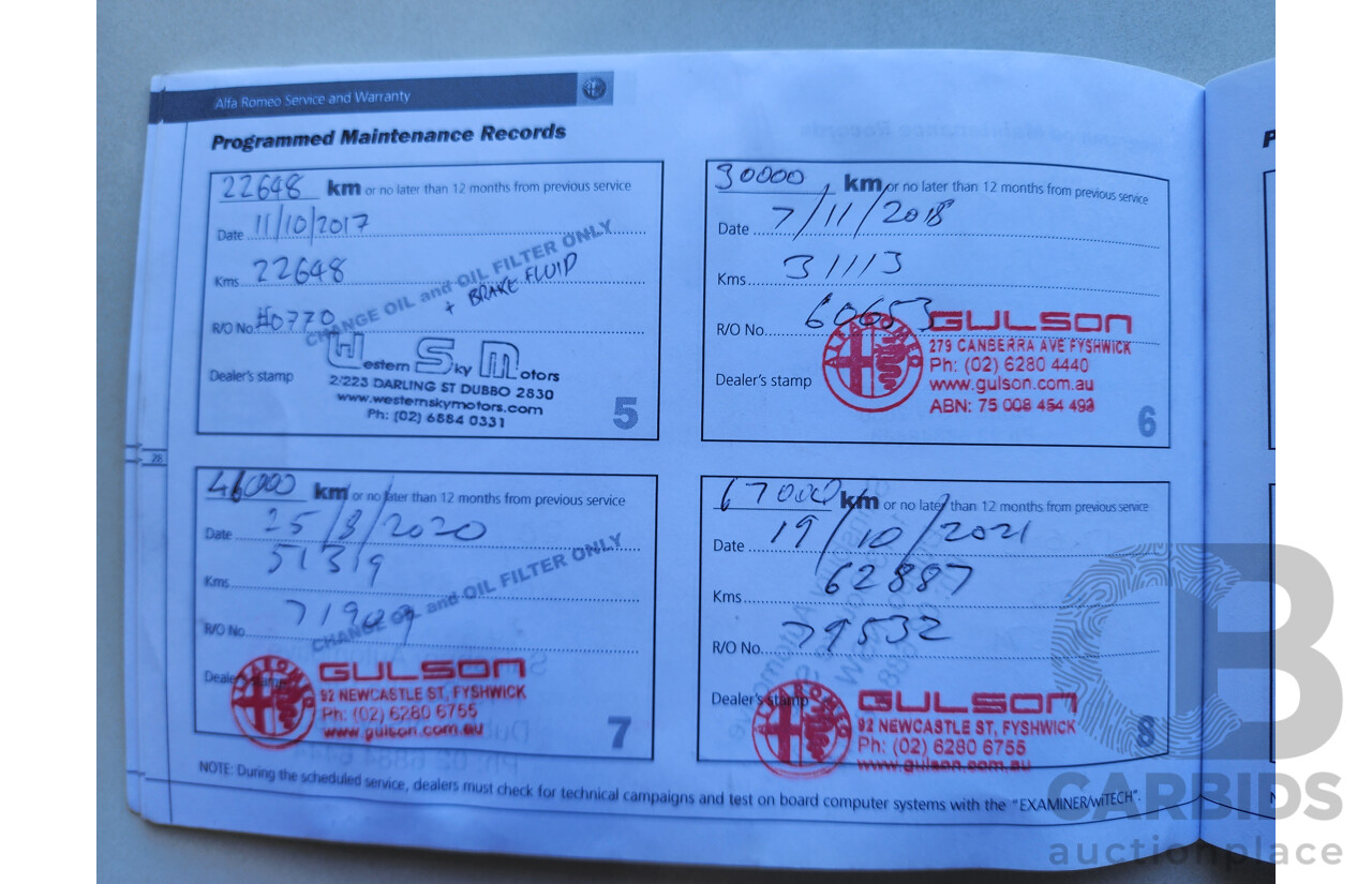 8/2013 Alfa Romeo Giulietta Distinctive  5d Hatchback Silver 1.4L