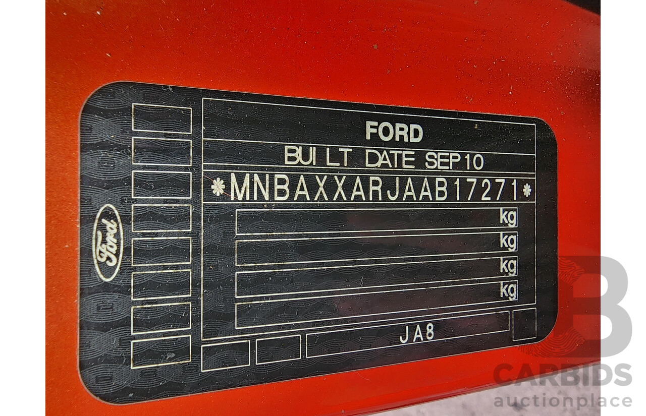 10/2010 Ford Fiesta LX WT 4d Sedan Orange 1.6L