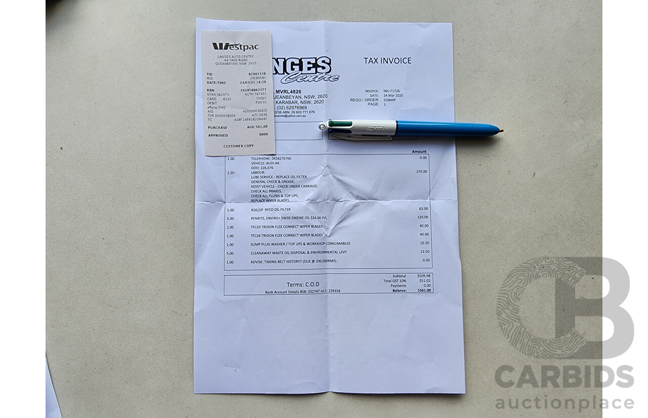 1/2012 Audi A4 2.0 TDI B8 (8K) 4d Sedan Red 2.0L