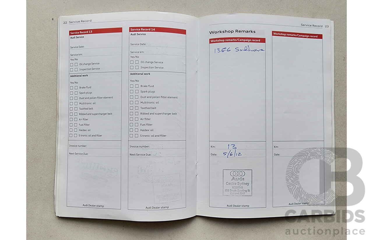 1/2012 Audi A4 2.0 TDI B8 (8K) 4d Sedan Red 2.0L