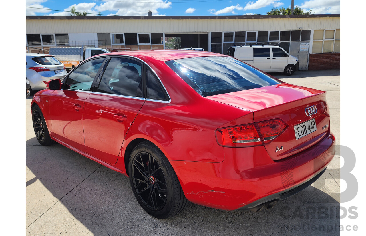 1/2012 Audi A4 2.0 TDI B8 (8K) 4d Sedan Red 2.0L