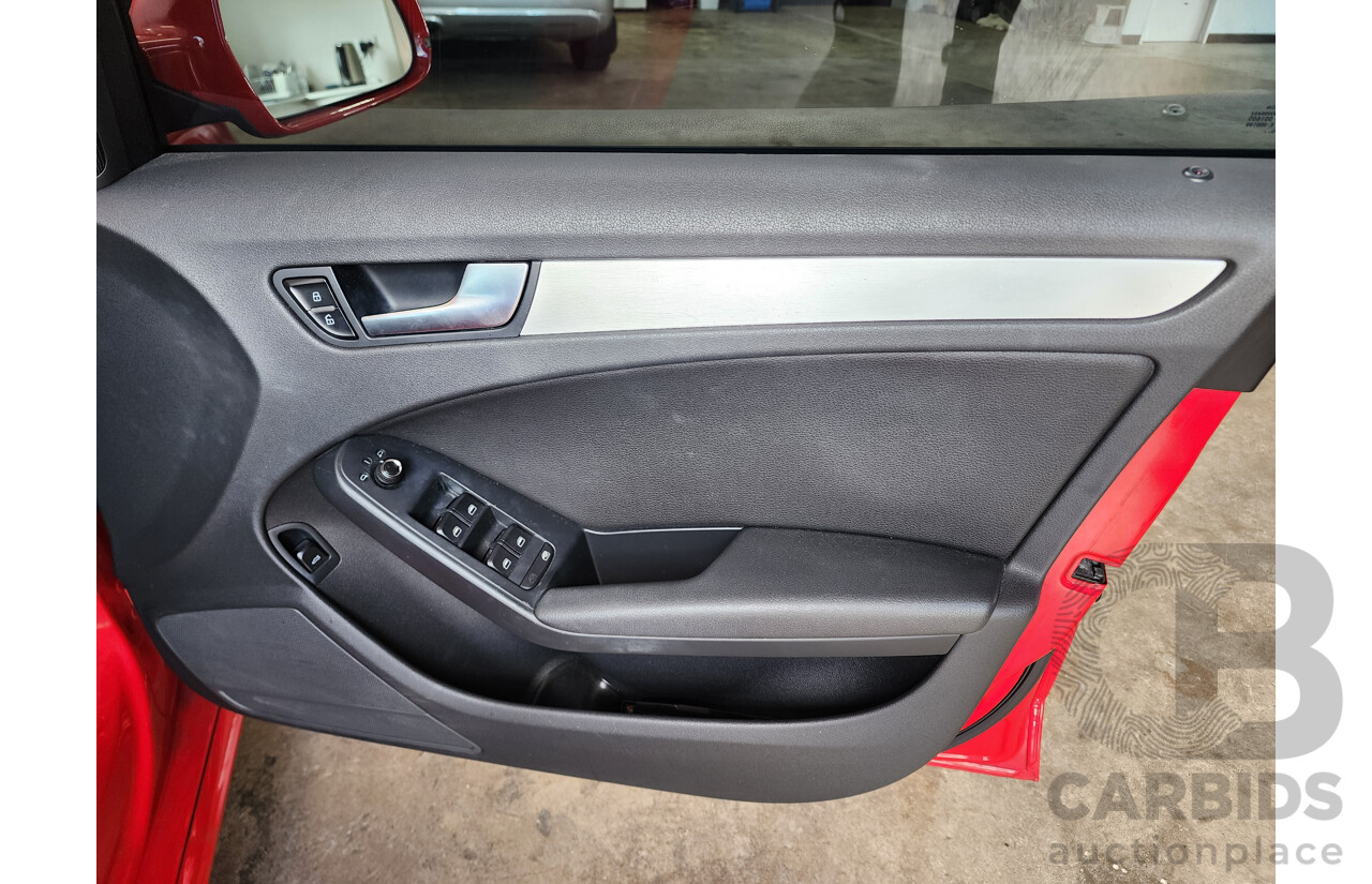 1/2012 Audi A4 2.0 TDI B8 (8K) 4d Sedan Red 2.0L