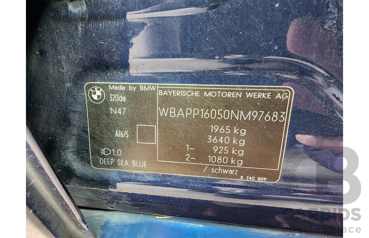 9/2010 Bmw 3 20d Executive E90 MY09 4d Sedan Blue 2.0L