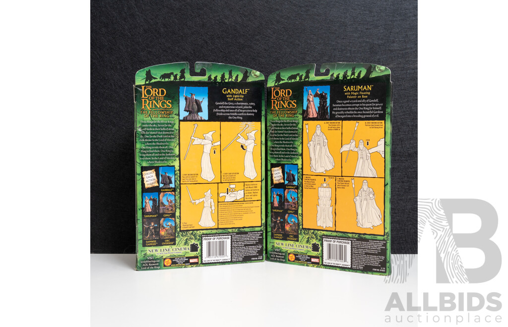 Lord of the Rings Wizards Gandalf and Saruman in Original Packaging by Toy Biz (2)