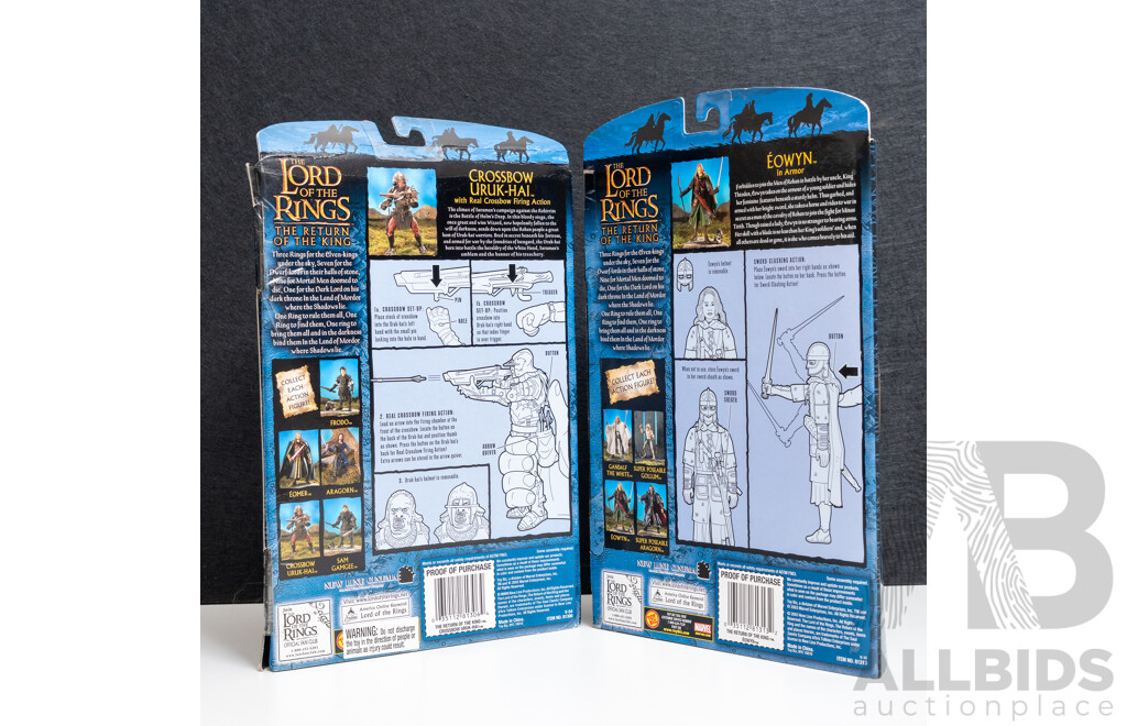 Lord of the Rings Eowyn and Crossbow Uruk-Hai Figures in Original Packaging by Toy Biz (2)