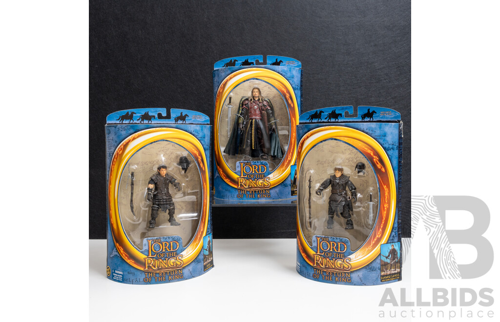 Lord of the Rings Samwise Gamgee, Frodo and Eomer Figures in Original Boxes by Toy Biz (3)