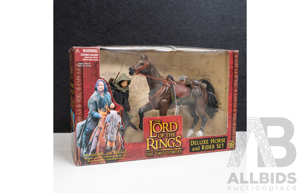 Toy Biz 'The Lord of the Rings: The Two Towers' Aragorn & Brego Deluxe Horse and Rider Set (2002)