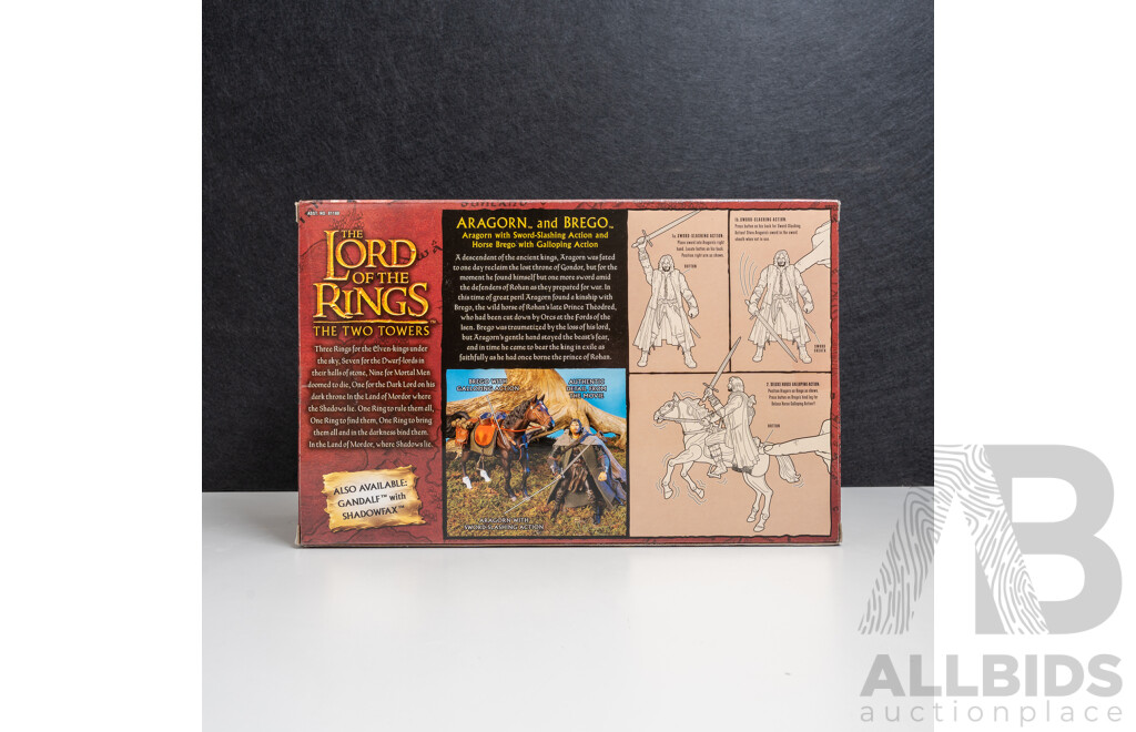 Toy Biz 'The Lord of the Rings: The Two Towers' Aragorn & Brego Deluxe Horse and Rider Set (2002)