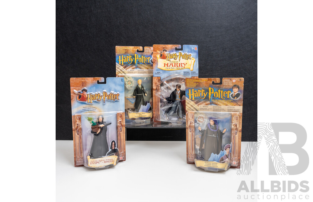Collection of Four Harry Potter Figurines in Original Boxes by Matel (4)
