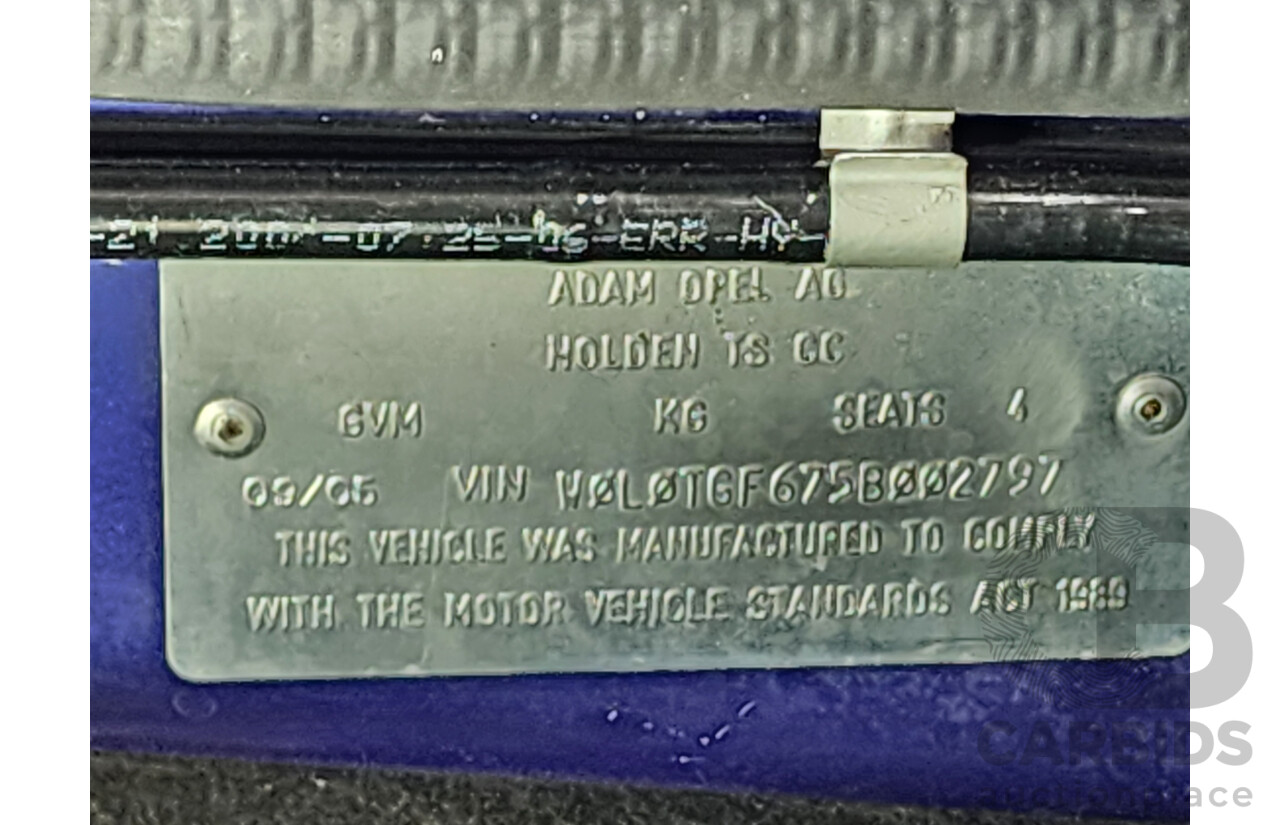 9/2005 Holden Astra Convertible TS 2d Convertible Blue 2.2L