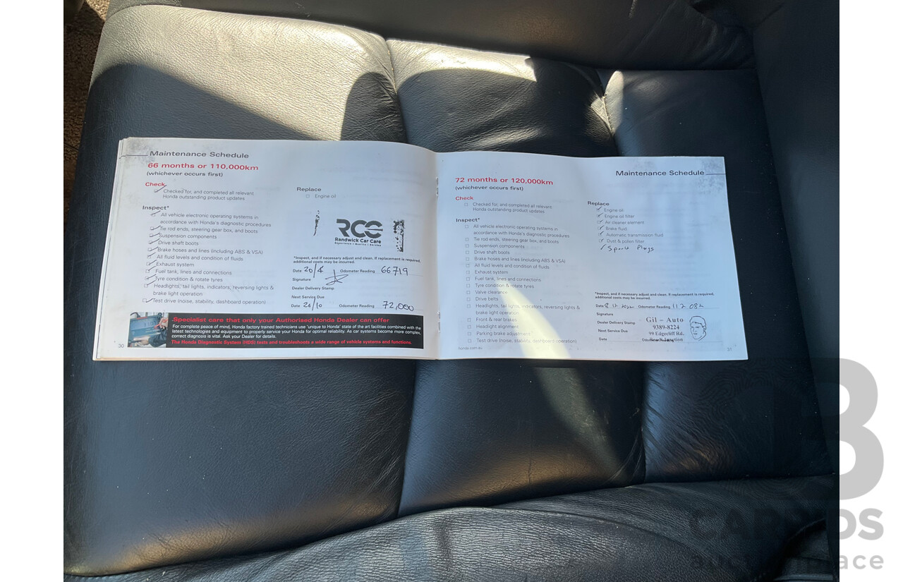 3/2010 Honda Odyssey Luxury RB 4d Wagon White 2.4L