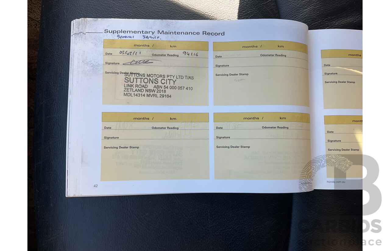 3/2010 Honda Odyssey Luxury RB 4d Wagon White 2.4L