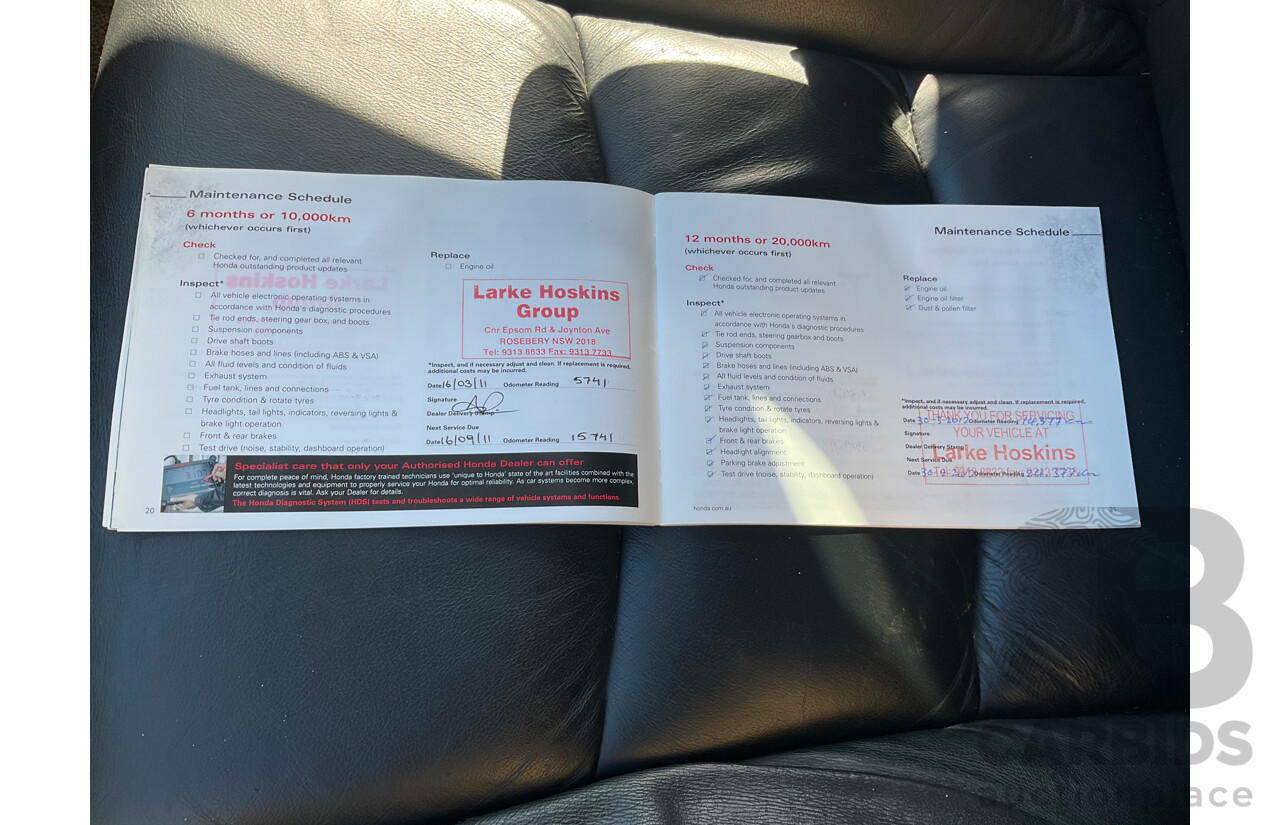 3/2010 Honda Odyssey Luxury RB 4d Wagon White 2.4L