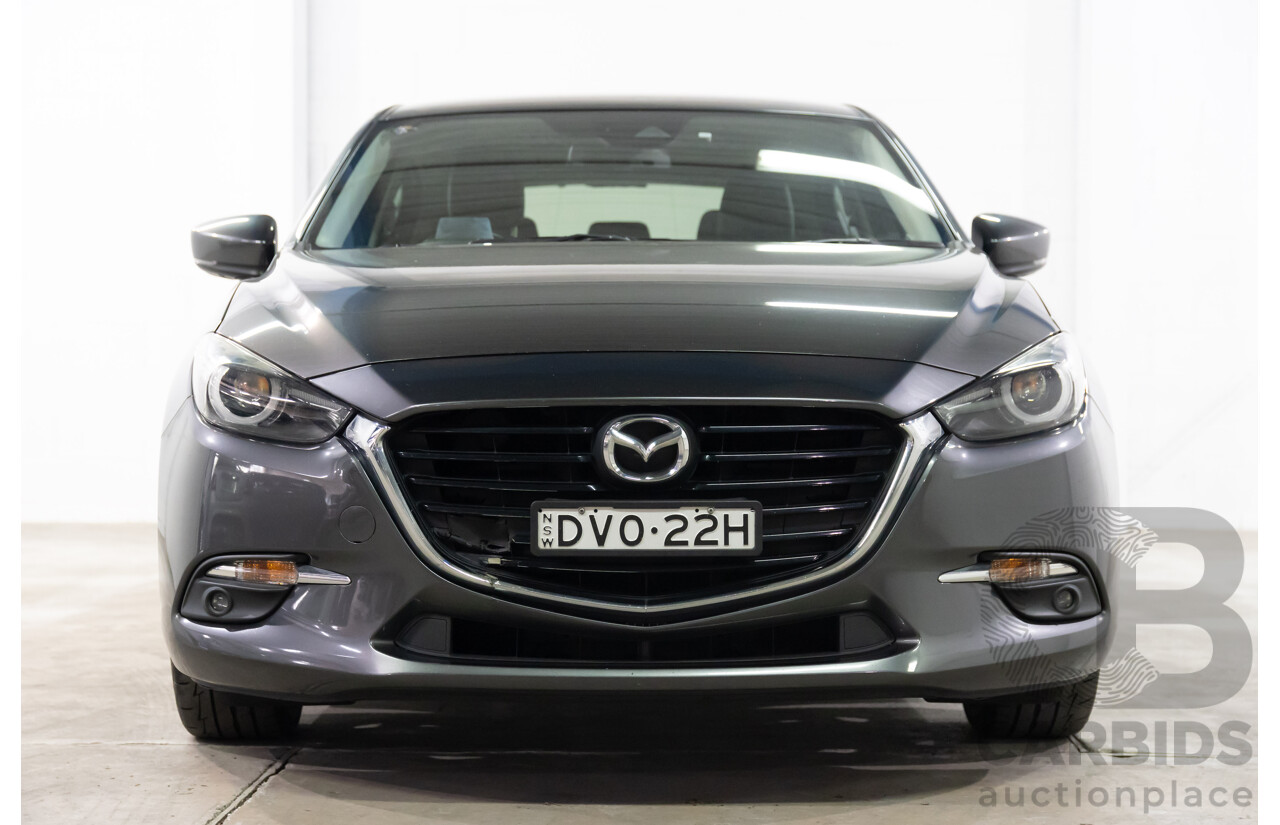 02/2018 Mazda Mazda3 SP25 GT (FWD) BN MY18 5D Hatchback Machine Grey Metallic 2.5L