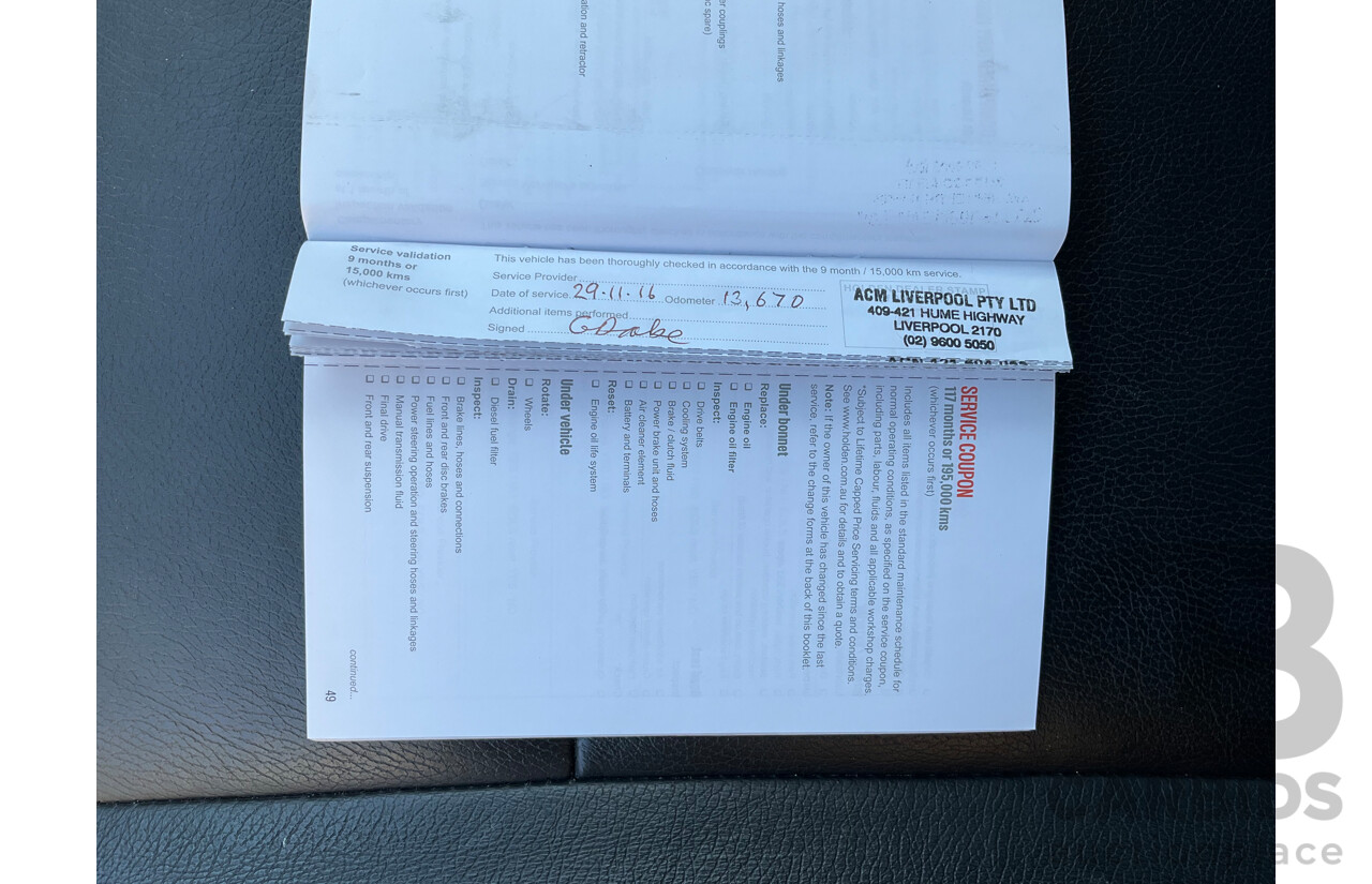 02/2016 Holden Captiva 7 LTZ (AWD) CG MY16 4d Wagon White Turbo Diesel 2.2L - 7 Seater