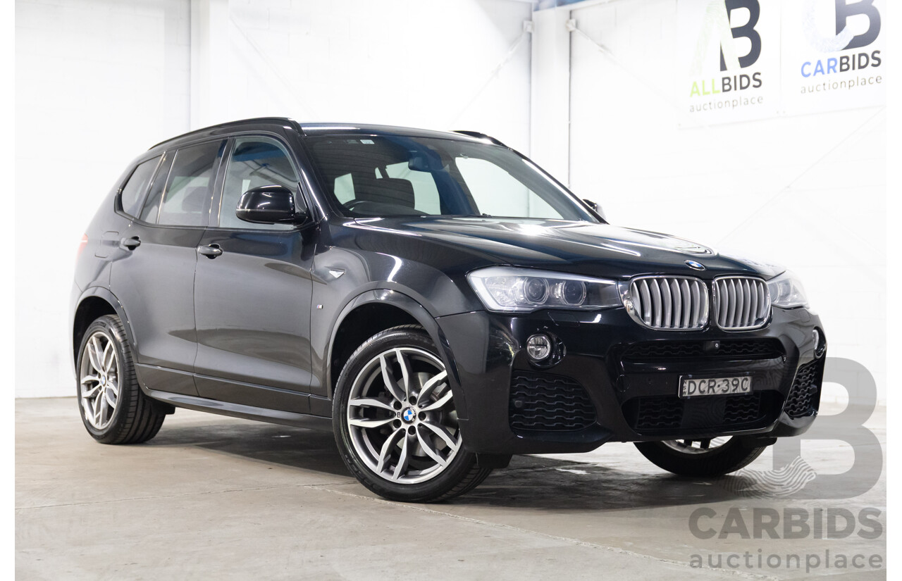 05/2015 BMW X3 XDrive30d M Sport LCI F25 MY15 4d Wagon Black Sapphire Metallic Turbo Diesel 3.0L