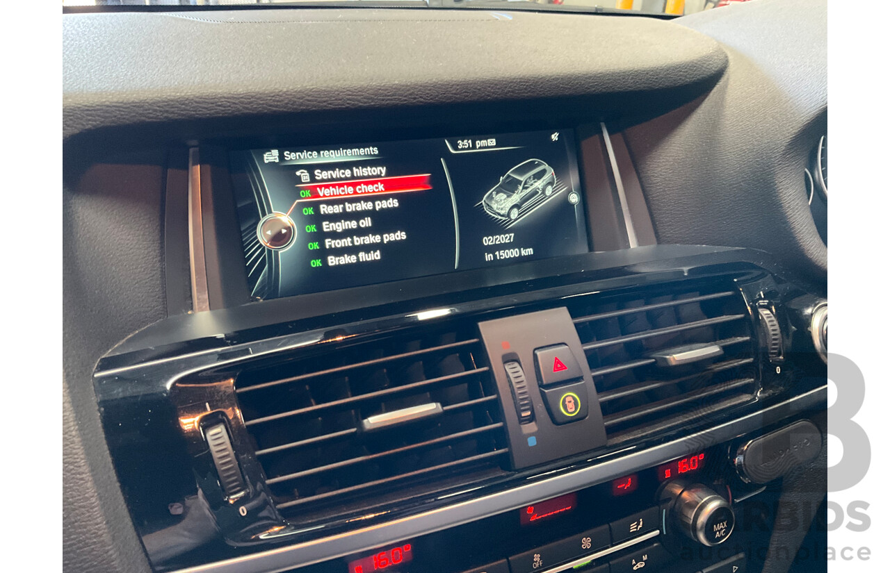 05/2015 BMW X3 XDrive30d M Sport LCI F25 MY15 4d Wagon Black Sapphire Metallic Turbo Diesel 3.0L