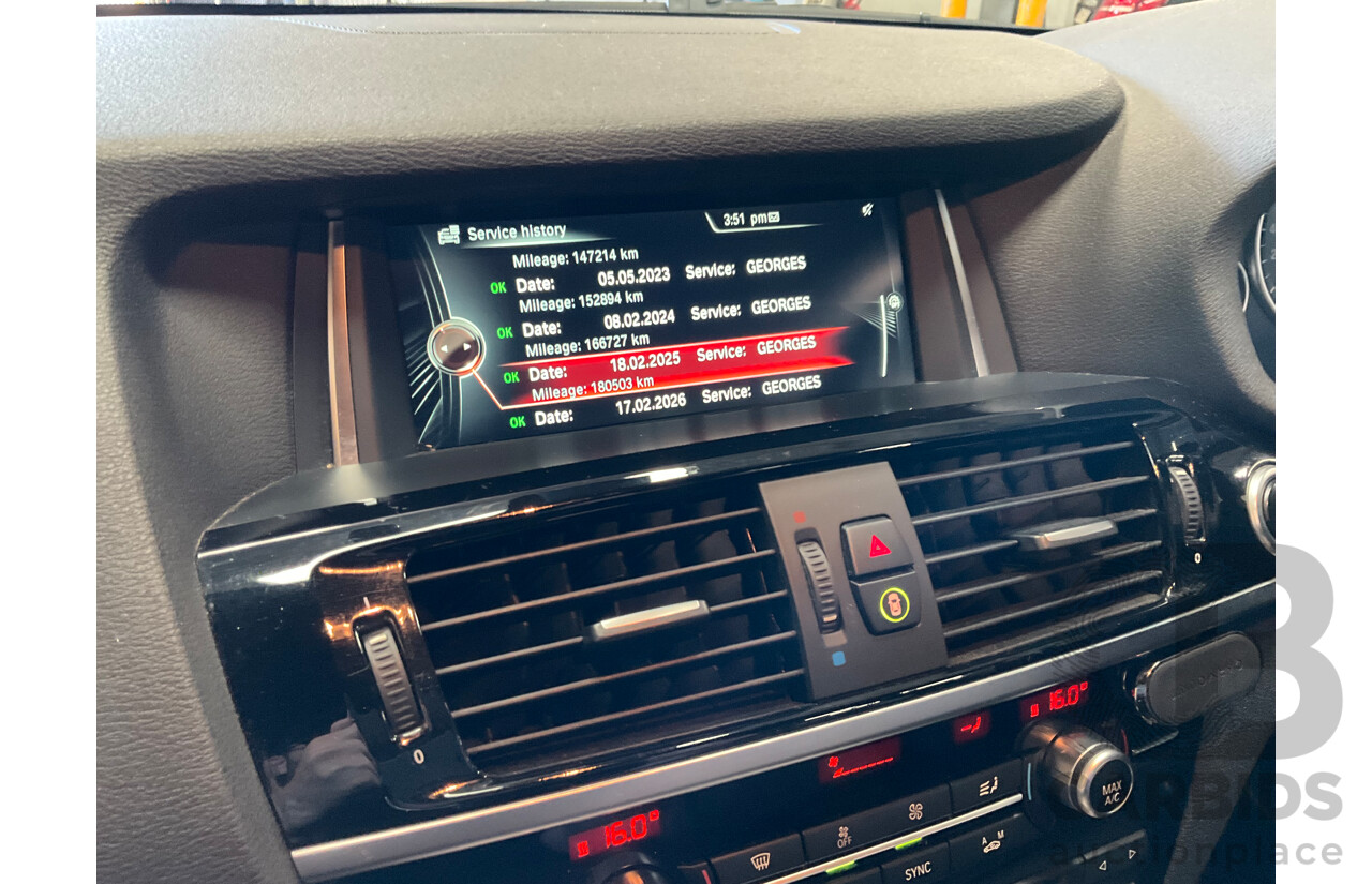 05/2015 BMW X3 XDrive30d M Sport LCI F25 MY15 4d Wagon Black Sapphire Metallic Turbo Diesel 3.0L