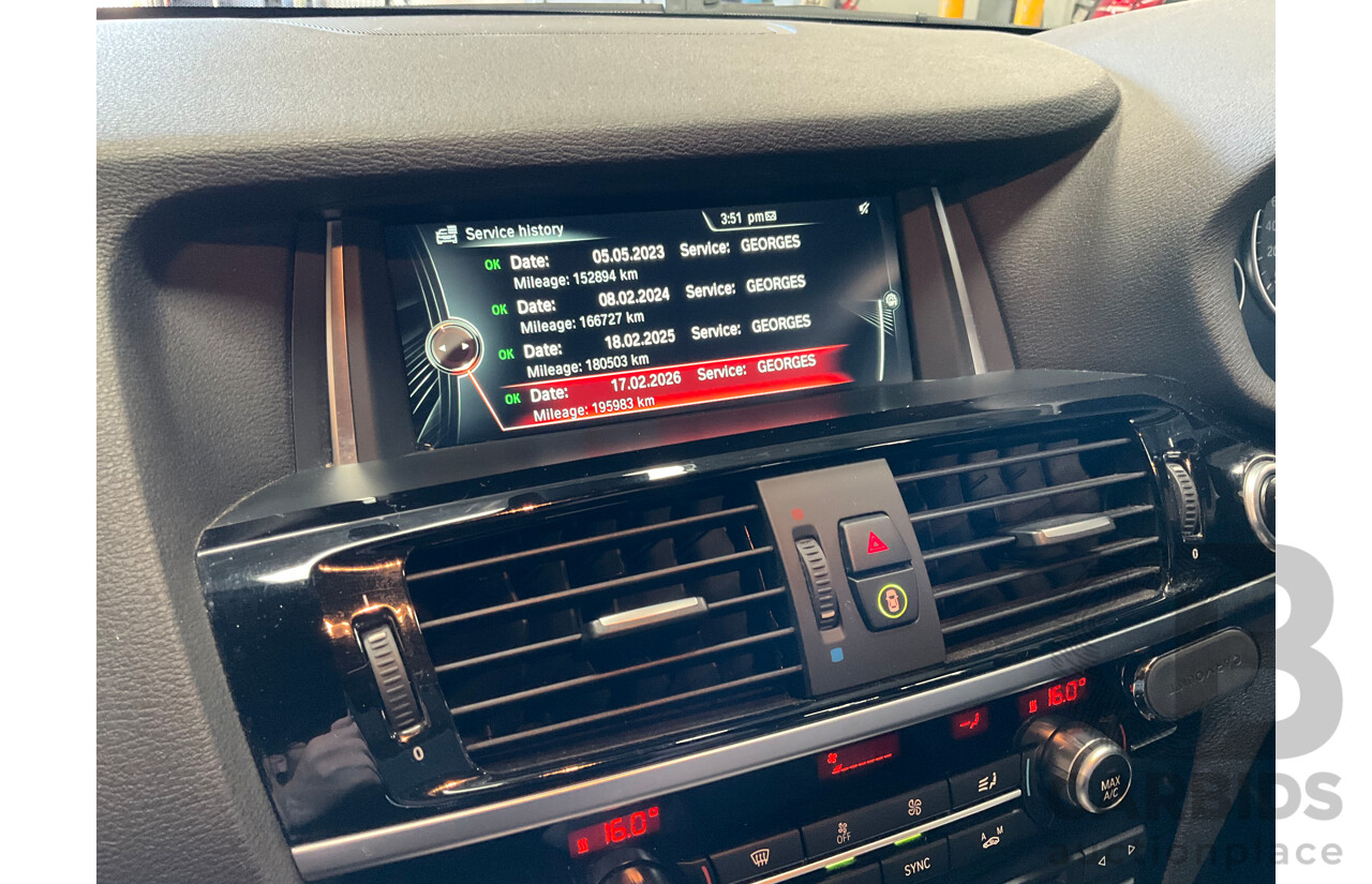 05/2015 BMW X3 XDrive30d M Sport LCI F25 MY15 4d Wagon Black Sapphire Metallic Turbo Diesel 3.0L