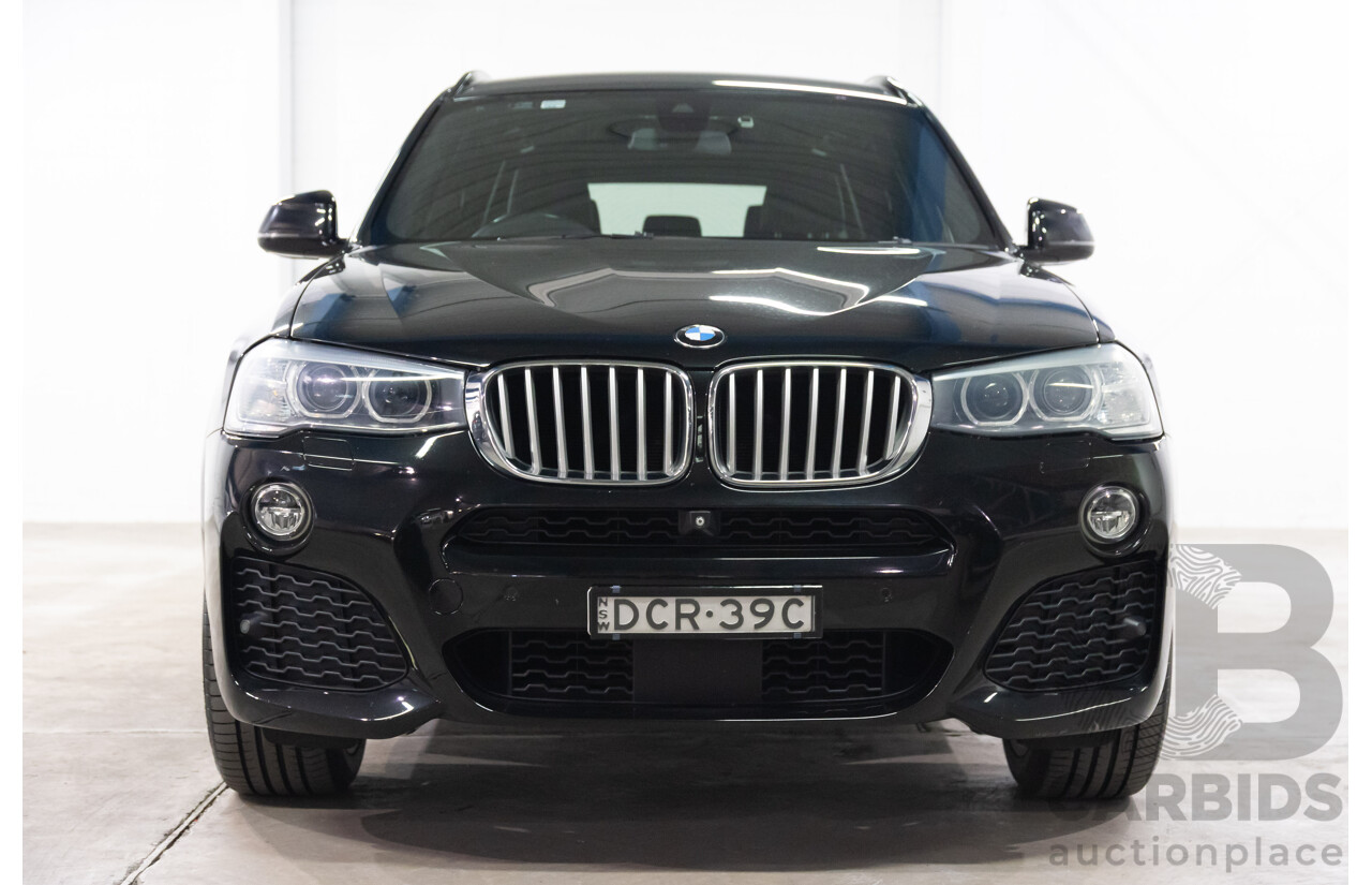 05/2015 BMW X3 XDrive30d M Sport LCI F25 MY15 4d Wagon Black Sapphire Metallic Turbo Diesel 3.0L