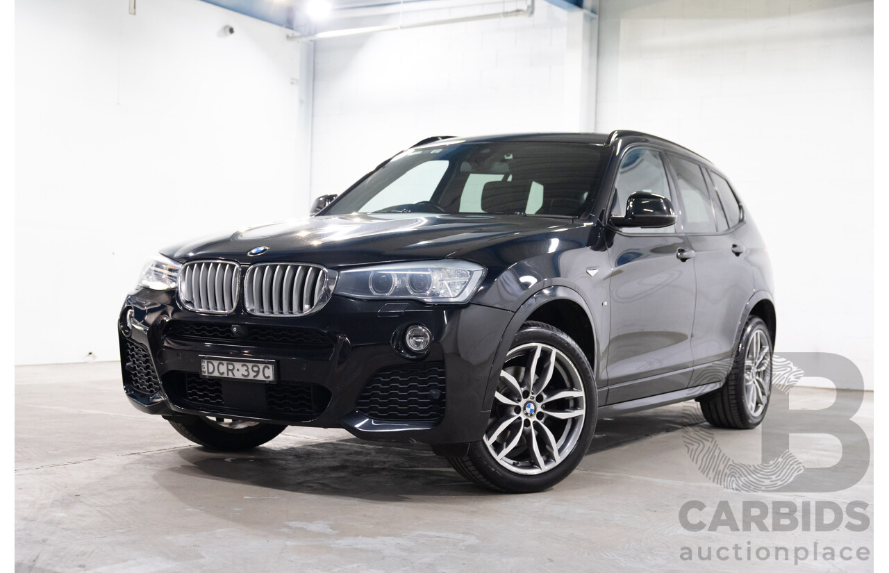 05/2015 BMW X3 XDrive30d M Sport LCI F25 MY15 4d Wagon Black Sapphire Metallic Turbo Diesel 3.0L