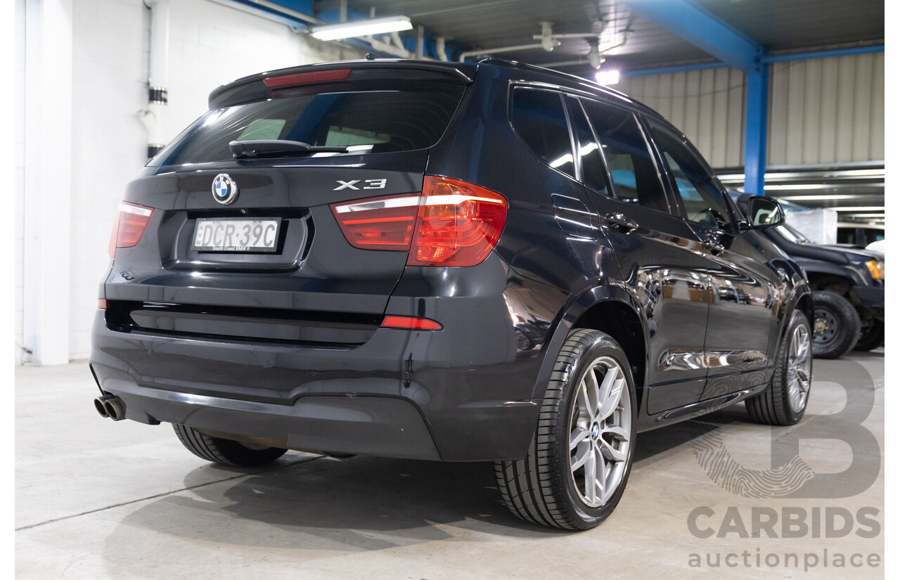 05/2015 BMW X3 XDrive30d M Sport LCI F25 MY15 4d Wagon Black Sapphire Metallic Turbo Diesel 3.0L