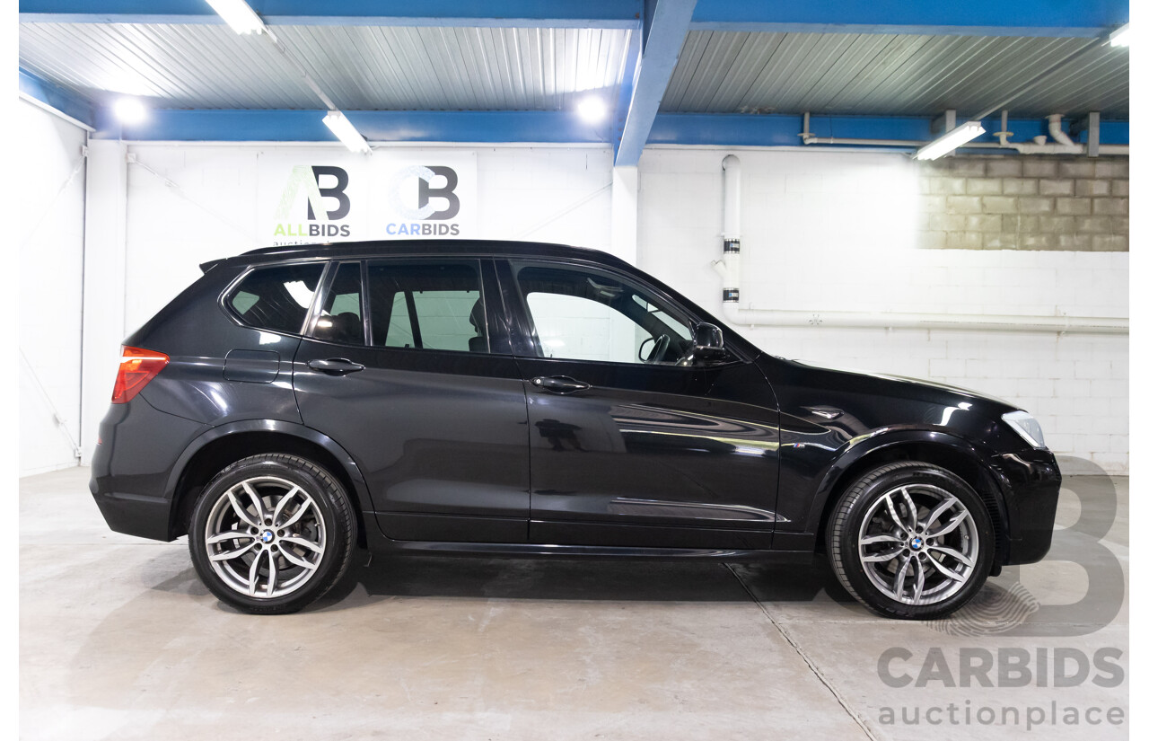 05/2015 BMW X3 XDrive30d M Sport LCI F25 MY15 4d Wagon Black Sapphire Metallic Turbo Diesel 3.0L