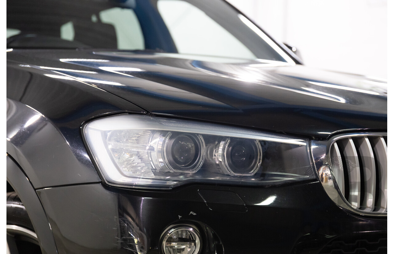 05/2015 BMW X3 XDrive30d M Sport LCI F25 MY15 4d Wagon Black Sapphire Metallic Turbo Diesel 3.0L