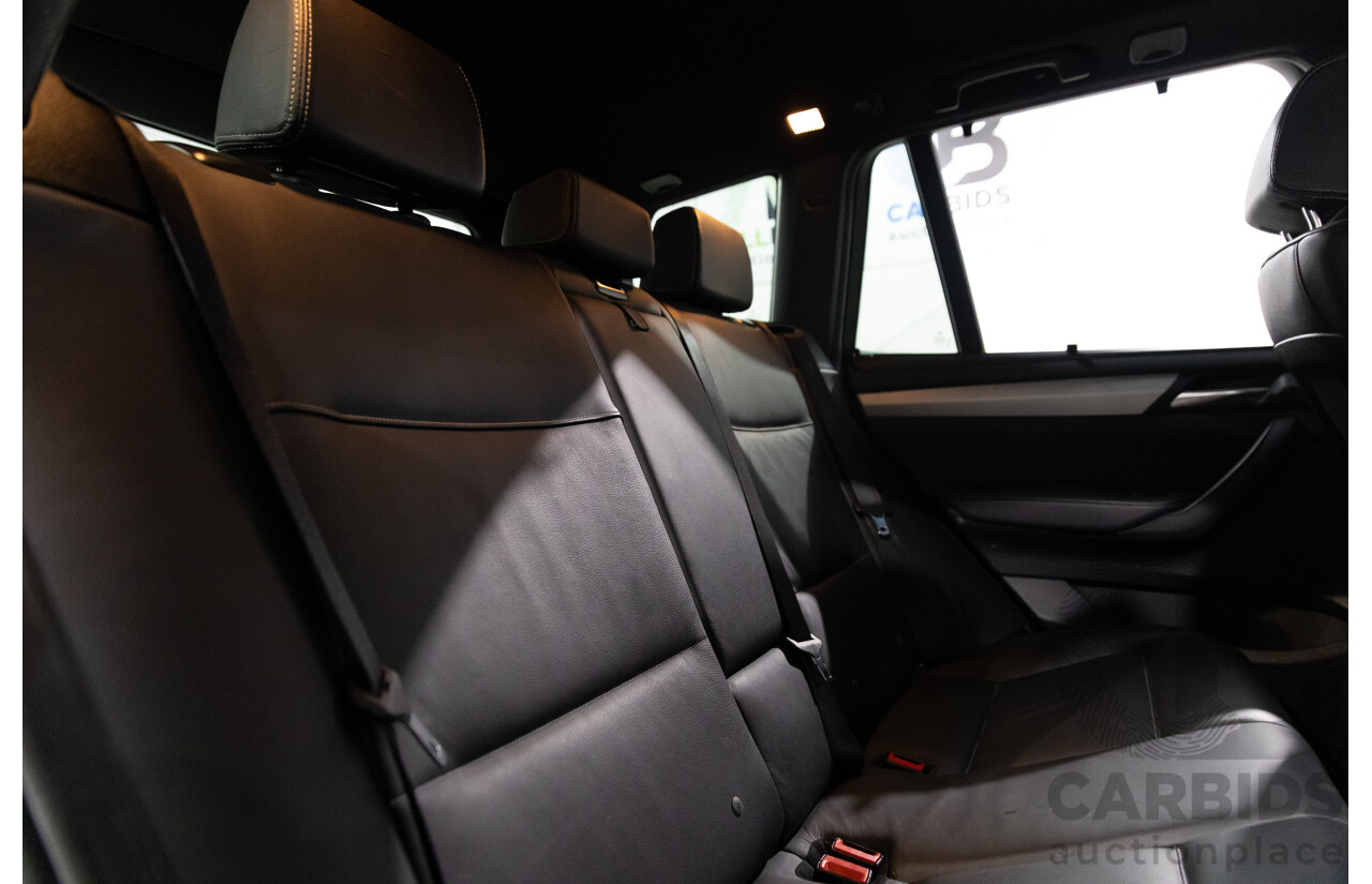 05/2015 BMW X3 XDrive30d M Sport LCI F25 MY15 4d Wagon Black Sapphire Metallic Turbo Diesel 3.0L