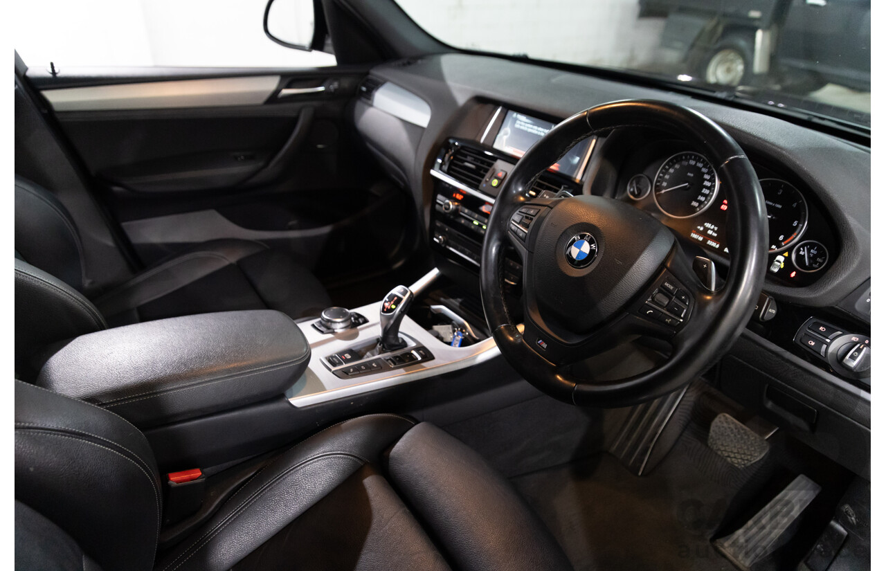 05/2015 BMW X3 XDrive30d M Sport LCI F25 MY15 4d Wagon Black Sapphire Metallic Turbo Diesel 3.0L