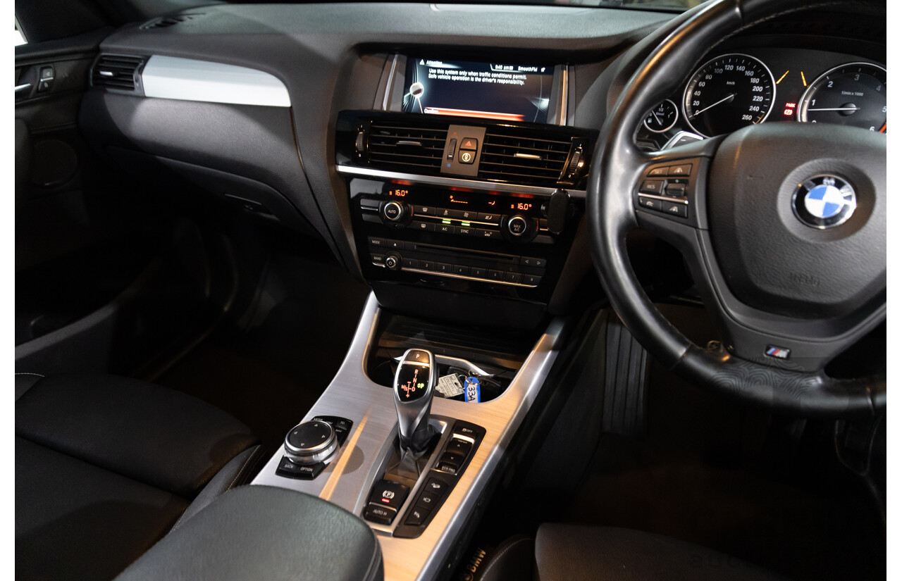 05/2015 BMW X3 XDrive30d M Sport LCI F25 MY15 4d Wagon Black Sapphire Metallic Turbo Diesel 3.0L