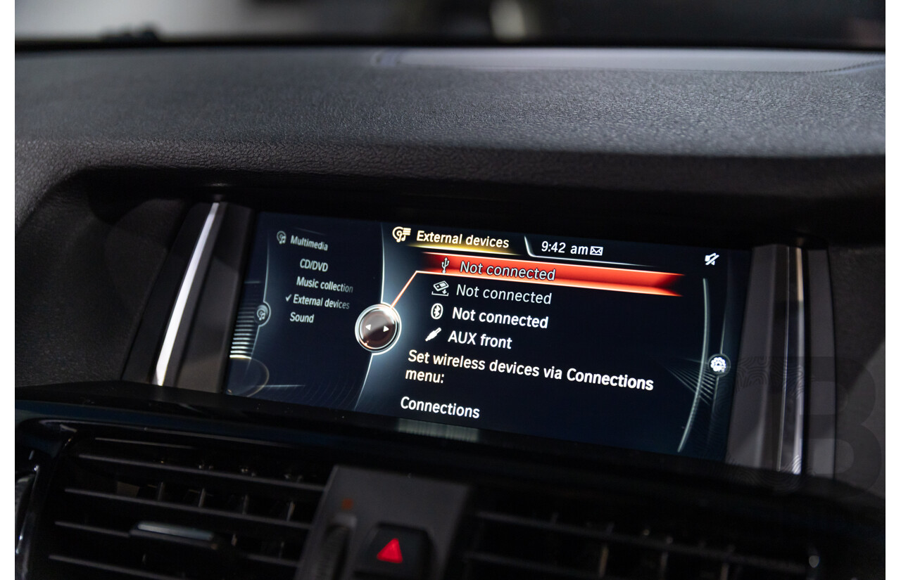 05/2015 BMW X3 XDrive30d M Sport LCI F25 MY15 4d Wagon Black Sapphire Metallic Turbo Diesel 3.0L