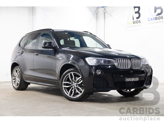 05/2015 BMW X3 XDrive30d M Sport LCI F25 MY15 4d Wagon Black Sapphire Metallic Turbo Diesel 3.0L