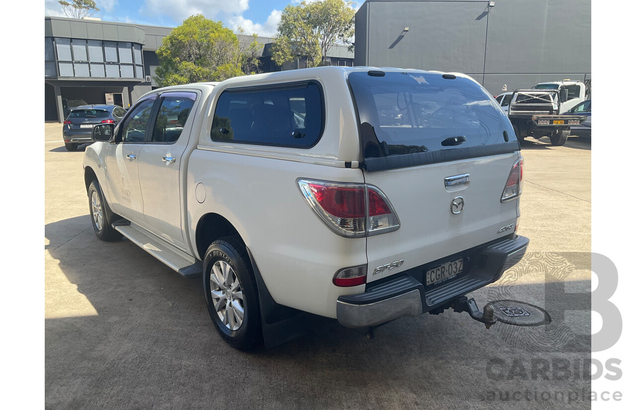5/2012 Mazda BT50 XTR (4x4) Dual Cab Utility White Turbo Diesel 3.2L