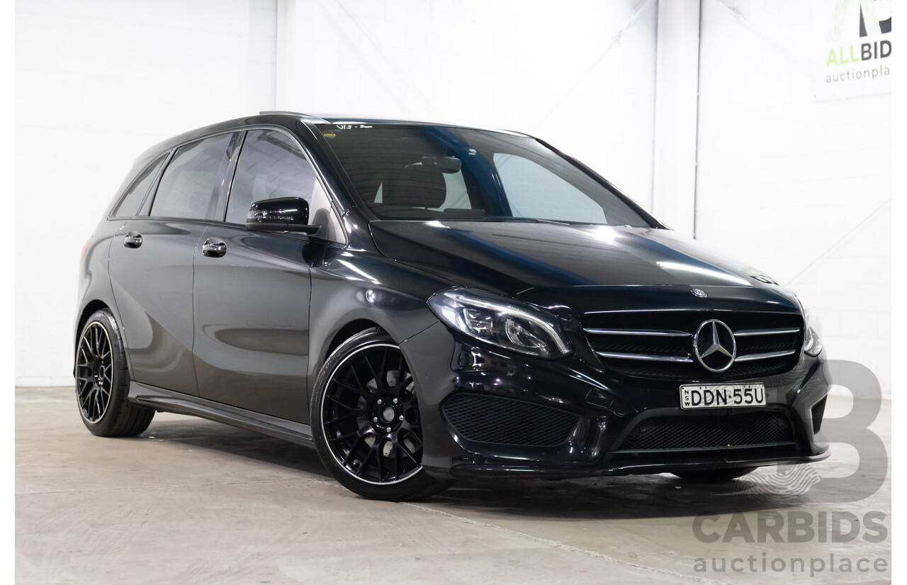 02/2016 Mercedes-Benz B250 4Matic (AWD) 246 MY16 5d Hatchback Cosmos Black Metallic Turbo 2.0L
