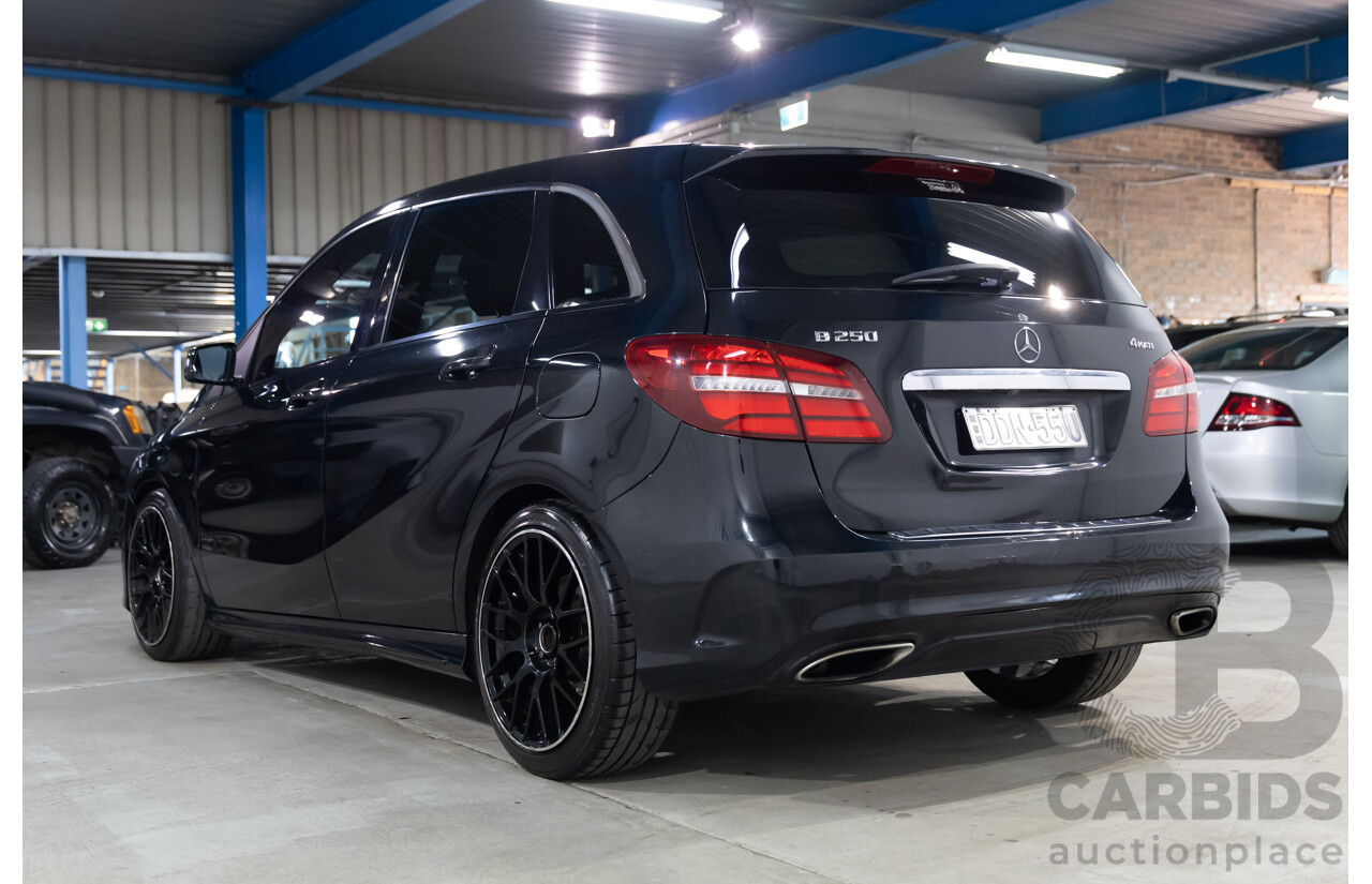 02/2016 Mercedes-Benz B250 4Matic (AWD) 246 MY16 5d Hatchback Cosmos Black Metallic Turbo 2.0L