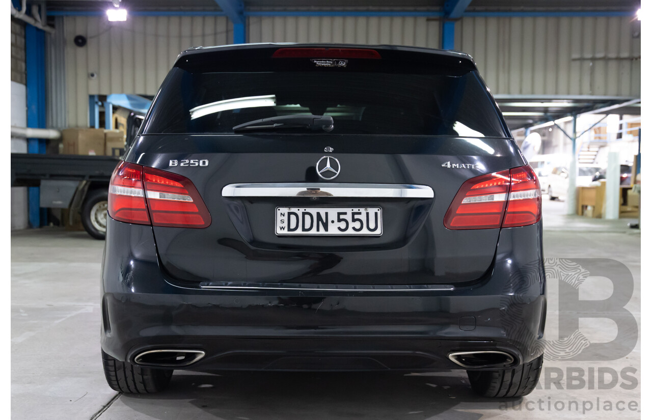 02/2016 Mercedes-Benz B250 4Matic (AWD) 246 MY16 5d Hatchback Cosmos Black Metallic Turbo 2.0L