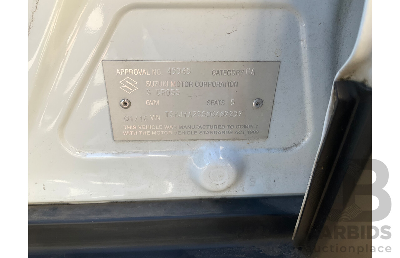 01/2016 Suzuki S-Cross GL (FWD) JY 4d Wagon White 1.6L
