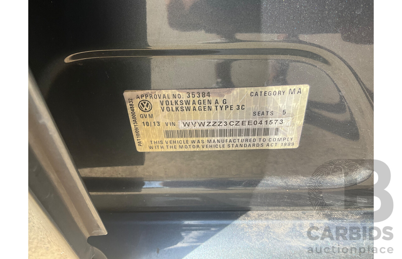 10/2013 Volkswagen Passat 118 TSI 3C MY14 4d Sedan Iceland Grey Pearl Turbo 1.8L