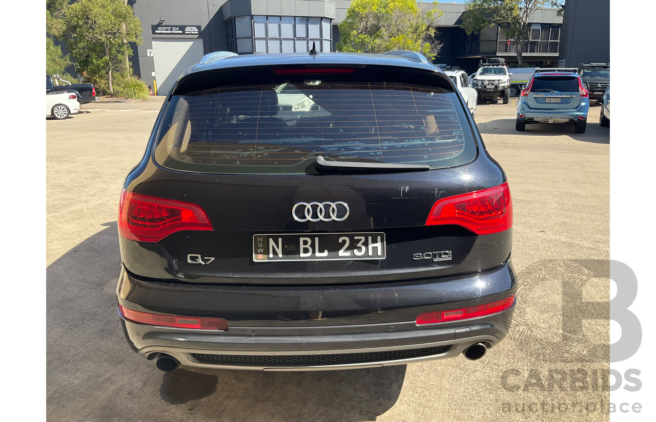 8/2010 Audi Q7 3.0 TDI Quattro MY11 4d Wagon Orca Black Metallic Turbo Diesel V6 3.0L - 7 Seater