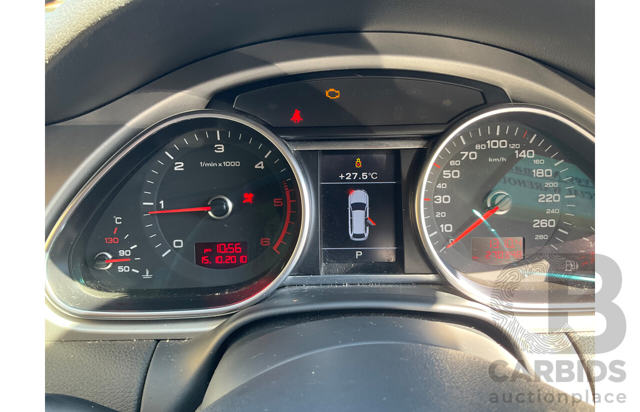 8/2010 Audi Q7 3.0 TDI Quattro MY11 4d Wagon Orca Black Metallic Turbo Diesel V6 3.0L - 7 Seater