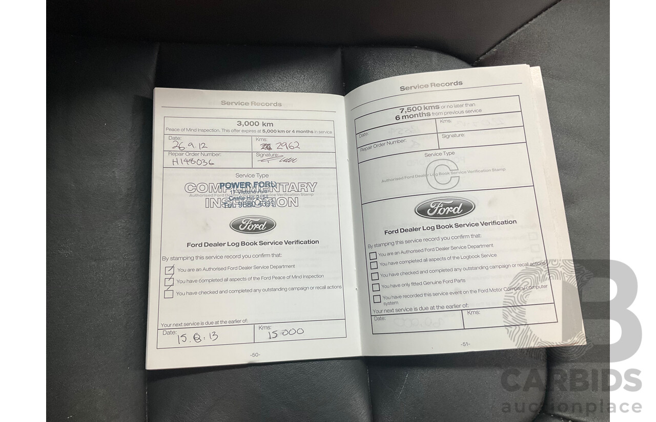 05/2012 Ford G6 Limited Edition FG MK2 4d Sedan Lightning Strike Metallic 4.0L