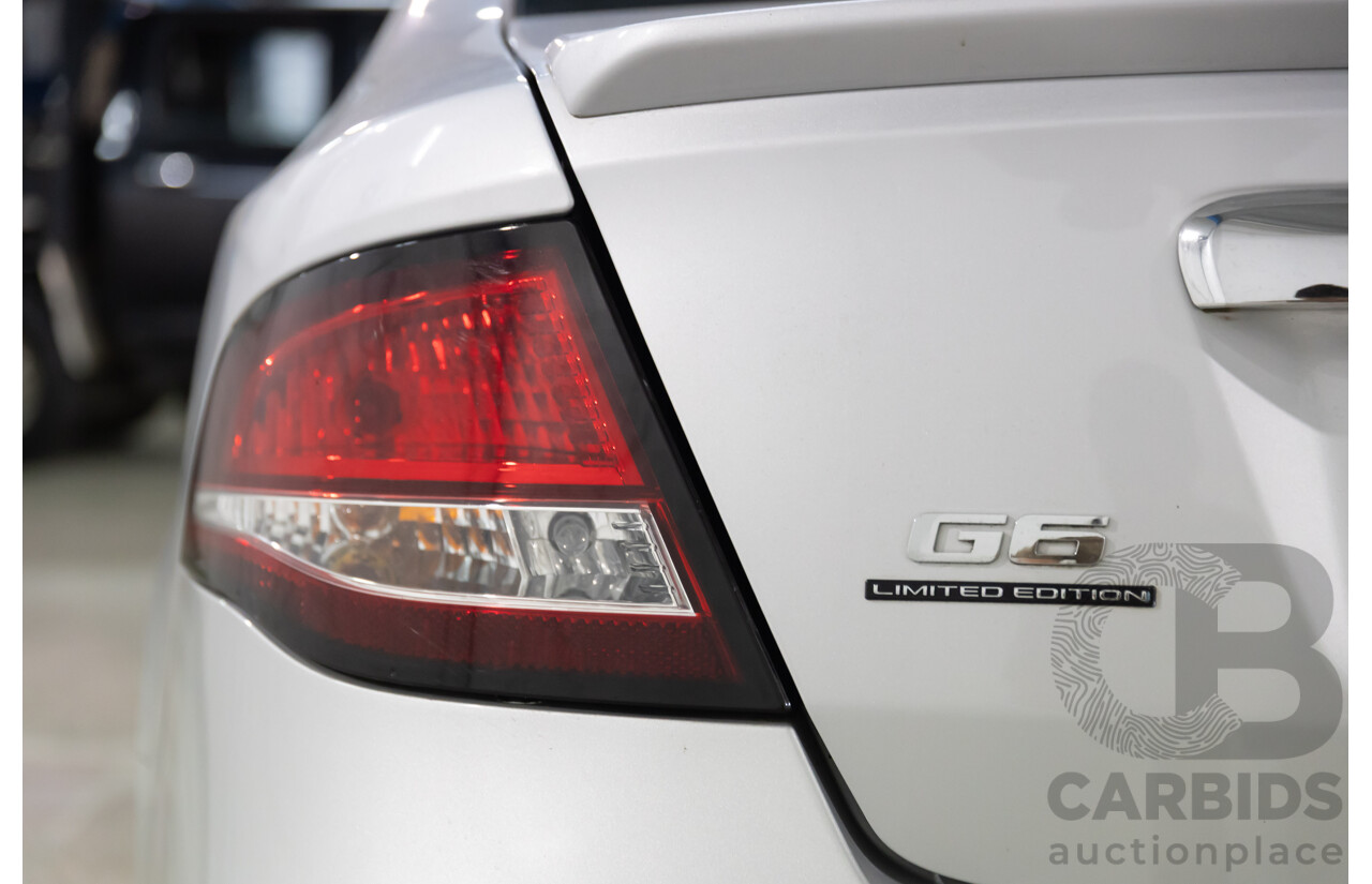 05/2012 Ford G6 Limited Edition FG MK2 4d Sedan Lightning Strike Metallic 4.0L