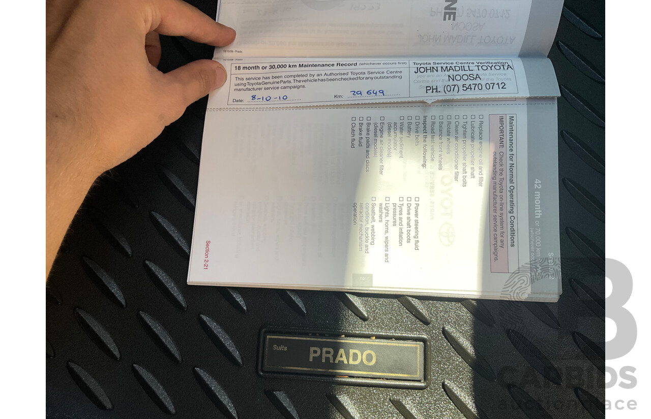 1/2009 Toyota Landcruiser Prado Kakadu (4x4) KDJ150R 4d Wagon Graphite Grey Turbo Diesel 3.0L